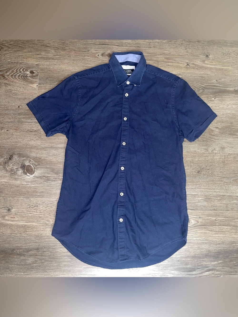 Zara Button Down Shirt S Slim Fit Preppy Minimal Collegiate Business Casual